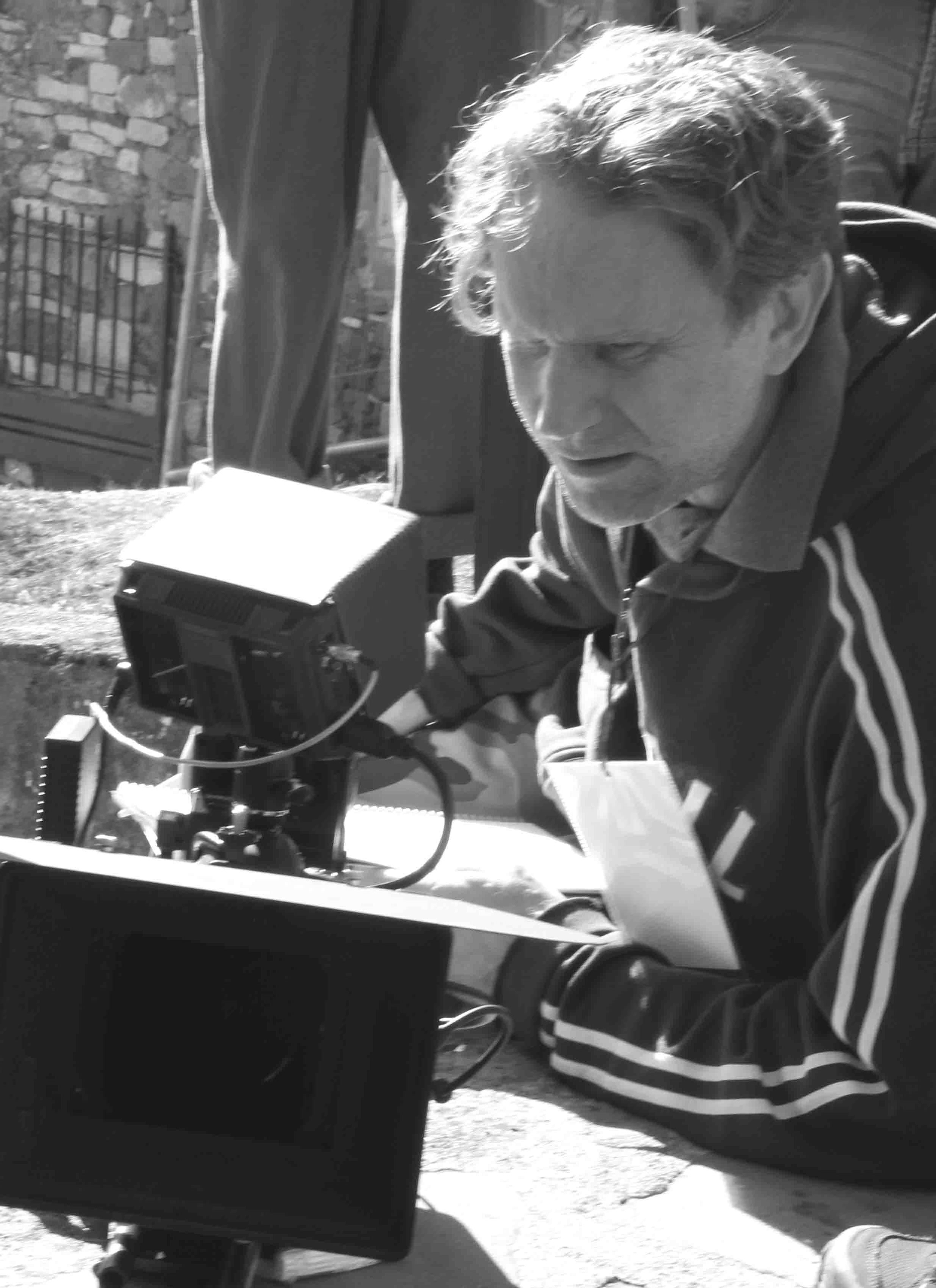 Cristiano Stern working with a film camera — personal archive