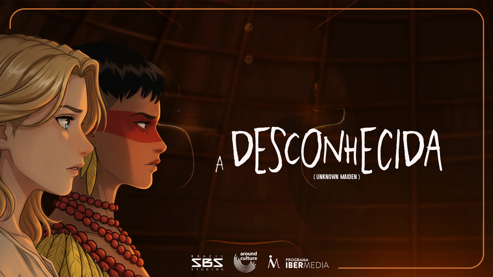 A Desconhecida poster with Helena and Kereju in profile